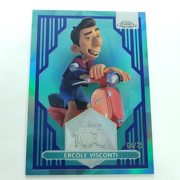 2023 Topps Chrome Disney 100 Ercole Visconti Blue Refractor Limited 64/75
